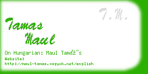 tamas maul business card
